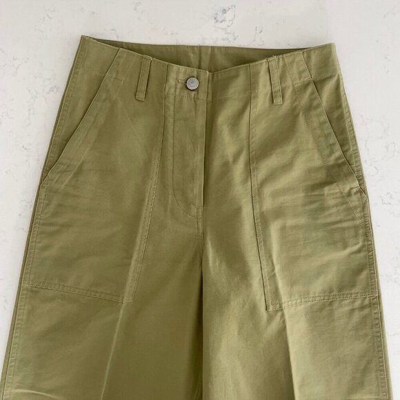 230000 Casual Neutral Hi Rise Wide Leg Cargo Pants Celerac Green Sz S - no tags - Picture 5 of 13